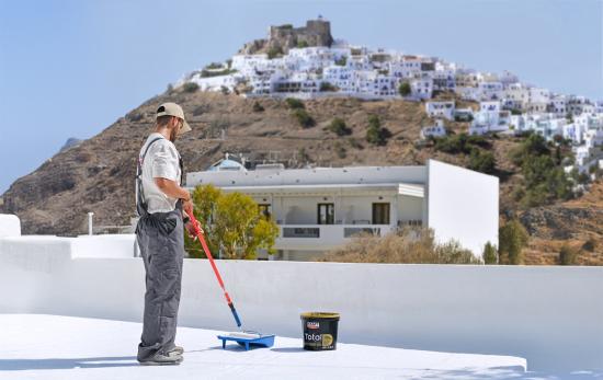 Astypalaia cool roof στεγανωση