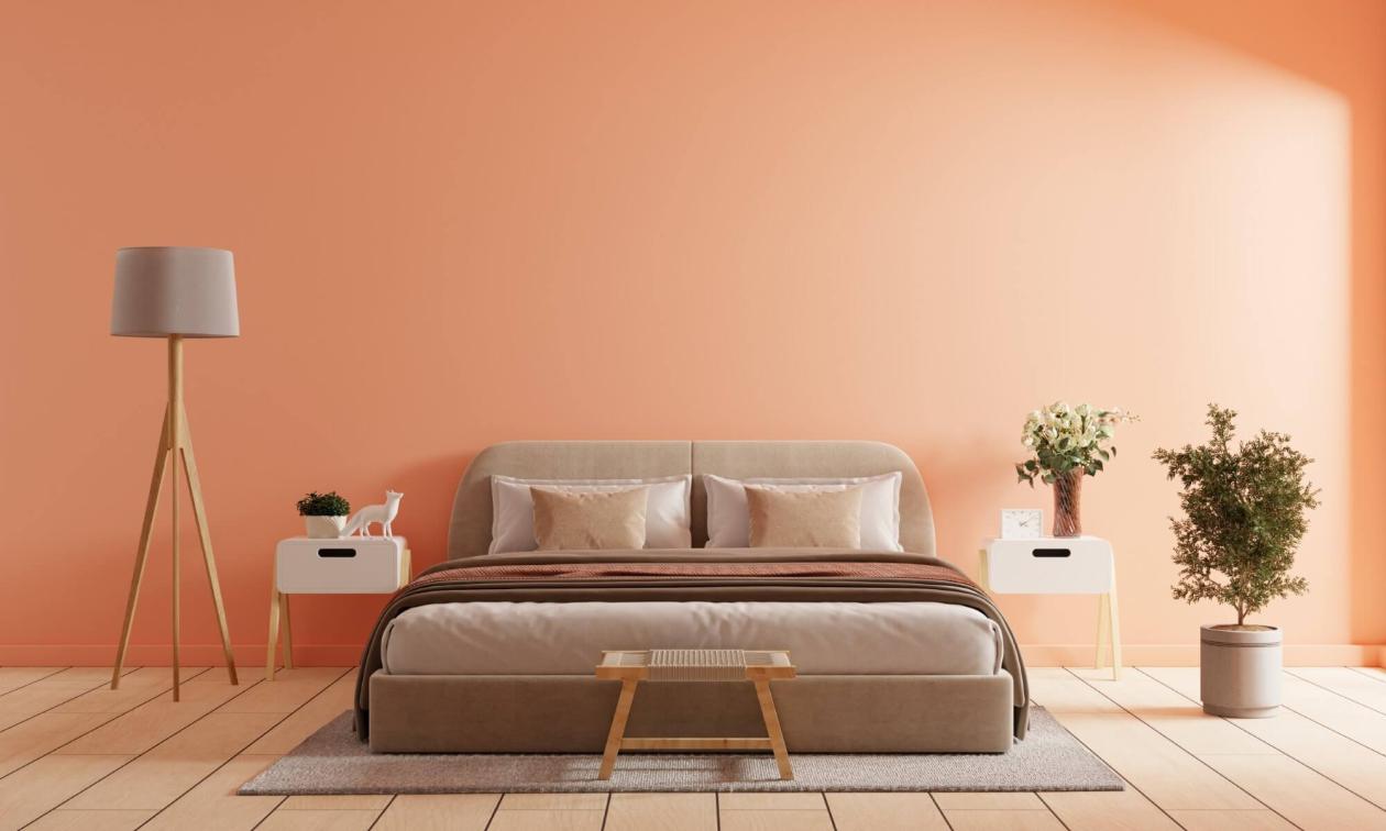 υπνοδωμάτιο με πορτοκαλί χρώμα KR1324 Sweet Tart