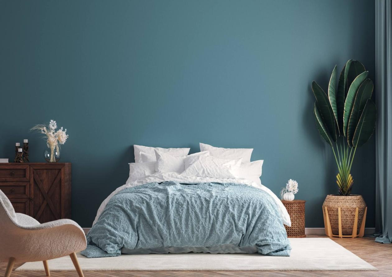 υπνοδωμάτιο με μπλε χρώμα KR 1633 Evening Shower