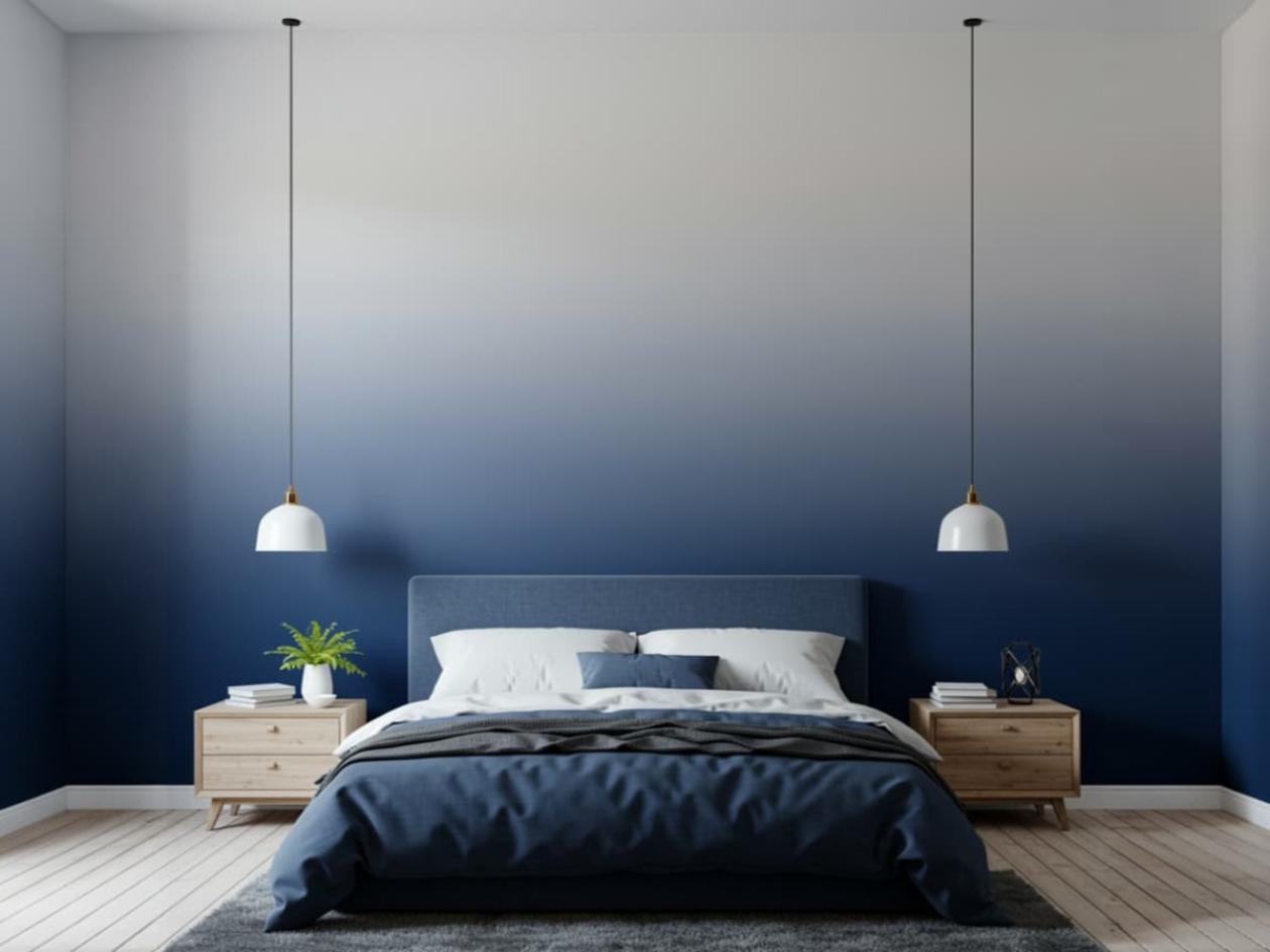 ombre τεχνοτροπία τοίχου